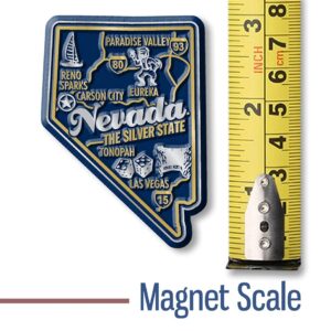 Nevada Premium State Magnet by Classic Magnets, 1.9" x 2.7", Collectible Souvenirs Made in The USA