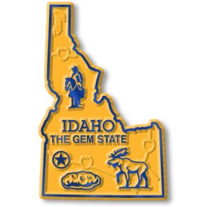 idaho small state magnet by classic magnets, 1.7" x 2.7", collectible souvenirs made in the usa