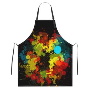 artist apron for adults, apron for painting, apron gifts for artists, canvas apron, art teacher, pottery,smock stylist, waterproof stain resistance, 33inch by 27.5inch (black1)