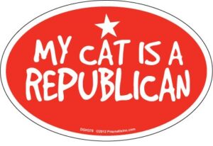 prismatix decal cat and dog magnets, my cat is republican