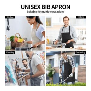 ROAWXKU Custom apron Personalized kitchen aprons for men women cute,BBQ cooking Chef Knives,Add your photo/text Unisex gift Black