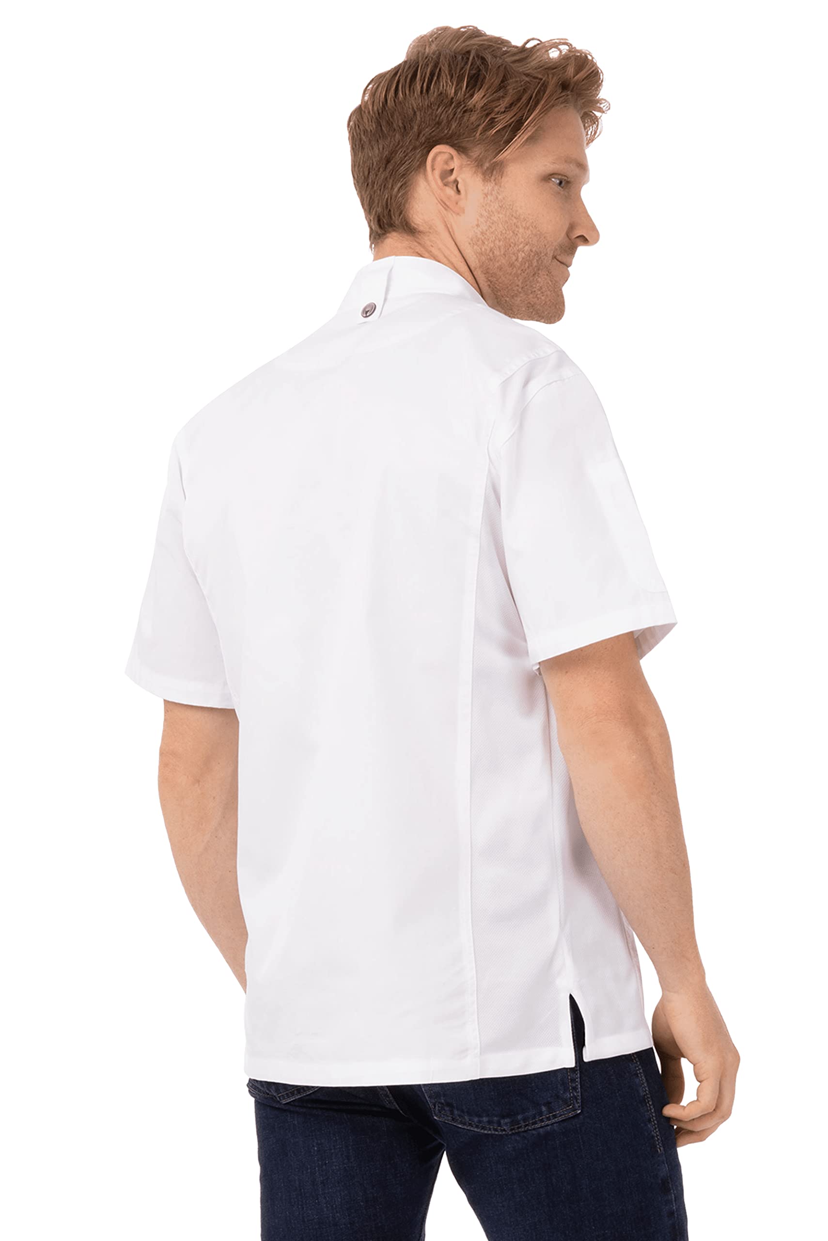 Chef Works Men's Rochester Chef Coat, White, Medium