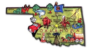oklahoma artwood state magnet collectible souvenir by classic magnets