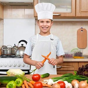 ESHATO Kids Chef Apron and Hat Set, Cotton Material Child Chef Costume, Perfect for 5 to12 Years Old Children Cooking, Baking, Painting