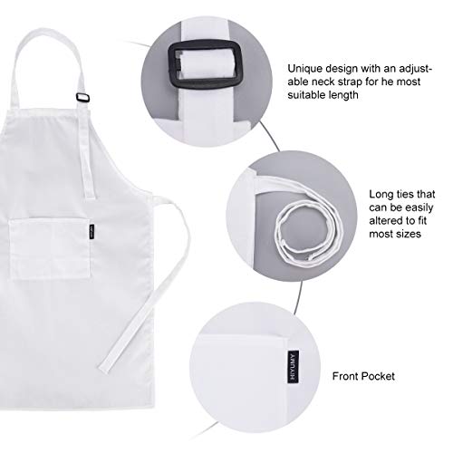 ESHATO Kids Chef Apron and Hat Set, Cotton Material Child Chef Costume, Perfect for 5 to12 Years Old Children Cooking, Baking, Painting