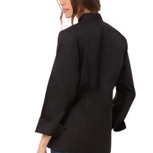 Chef Works Women's Sofia Chef Coat, Black, Medium