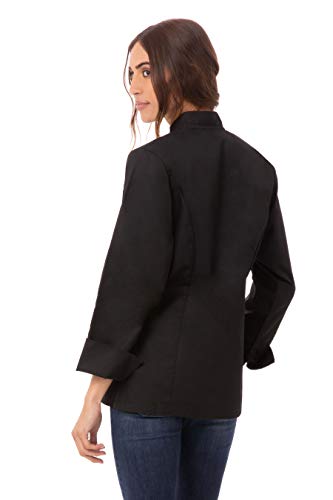 Chef Works Women's Sofia Chef Coat, Black, Medium