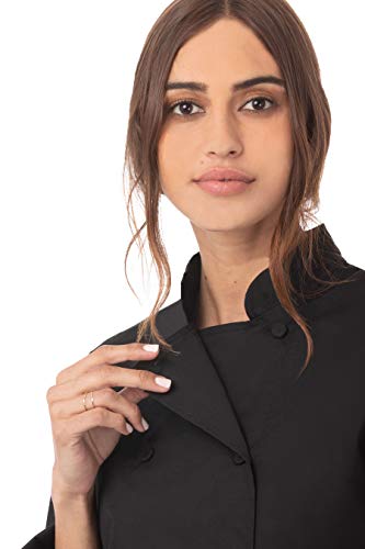 Chef Works Women's Sofia Chef Coat, Black, Medium