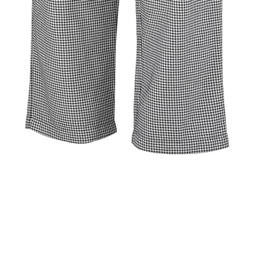 Mercer Culinary M61071HTL Genesis Women's Chef Cargo Pant in Hounds Tooth, Large, Black/White