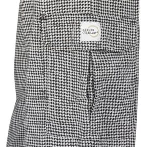 Mercer Culinary M61071HTL Genesis Women's Chef Cargo Pant in Hounds Tooth, Large, Black/White