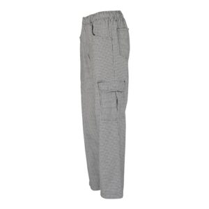 Mercer Culinary M61071HTL Genesis Women's Chef Cargo Pant in Hounds Tooth, Large, Black/White