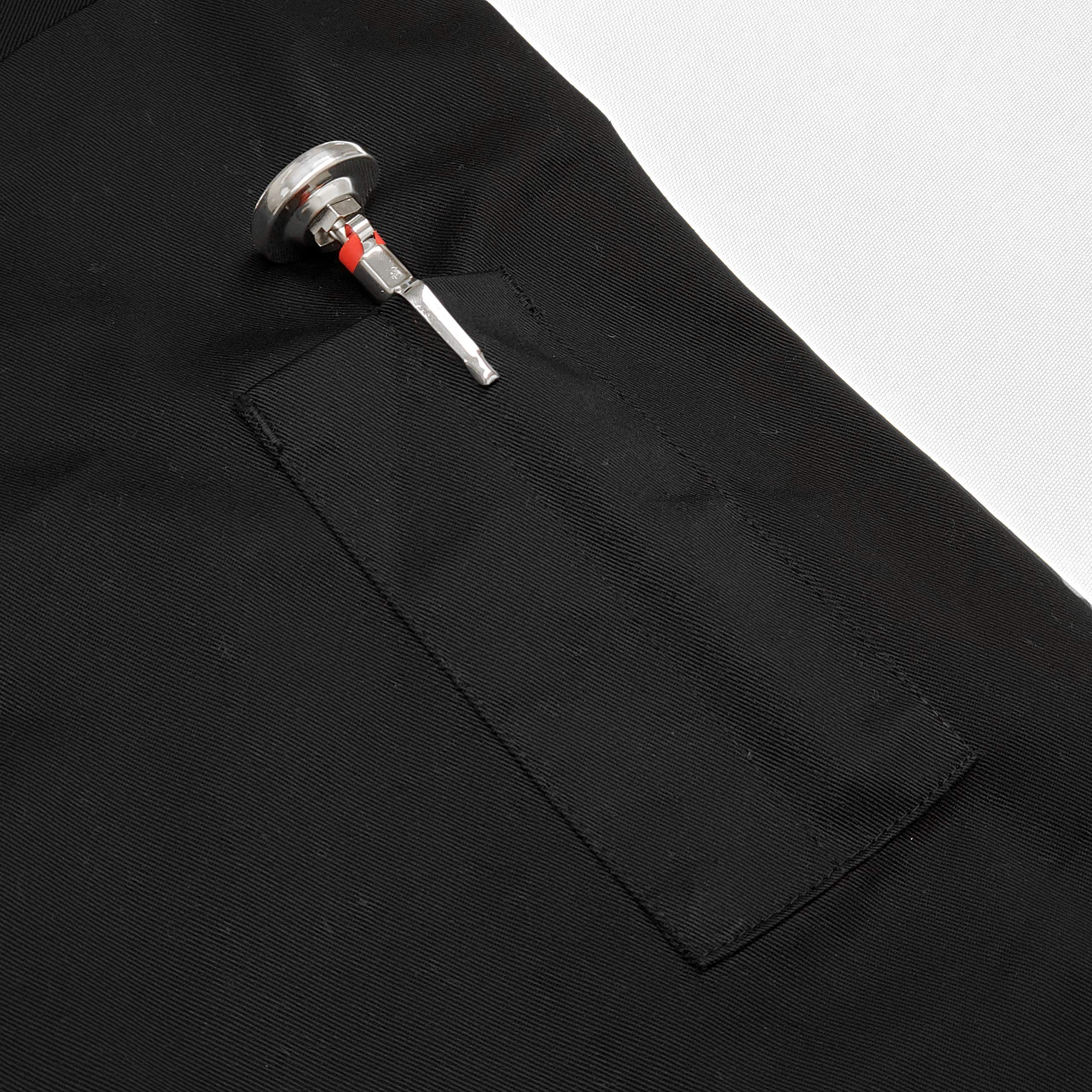 ChefsCloset Black Long Sleeve Button Chef Coat/Jacket - Unisex - Large