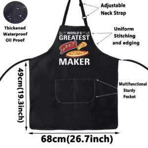 WZMPA Pizza Lover Adjustable Apron With Pocket Pizza Chef Gifts World's Greatest Pizza Maker Apron For Men Women (Pizza Maker apron)