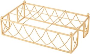 boston international - bid176 boston international arch design guest towel napkin holder caddy, 9 x 5.25-inches, matte gold