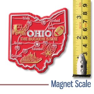 Ohio Giant State Magnet by Classic Magnets, 3" x 3.3", Collectible Souvenirs Made in The USA