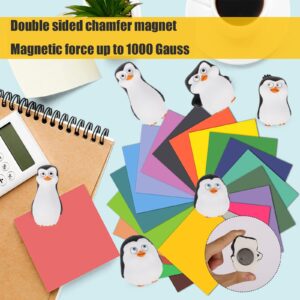 ngaty Penguin Refrigerator Magnets - Animal Decor Resin Magnet,4PCS,3D Penguin Magnet for Kitchen Fridge & Locker,Home Decor & Office Decorative.