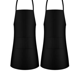 FitPlus Kitchen Apron Water And Oil Resistant Apron Neck Strap, 2 Front Pockets, Durable Kitchen Apron-2