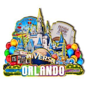 usa orlando wooden magnet 3d fridge magnets travel collectible souvenirs decorations handmade crafts-4