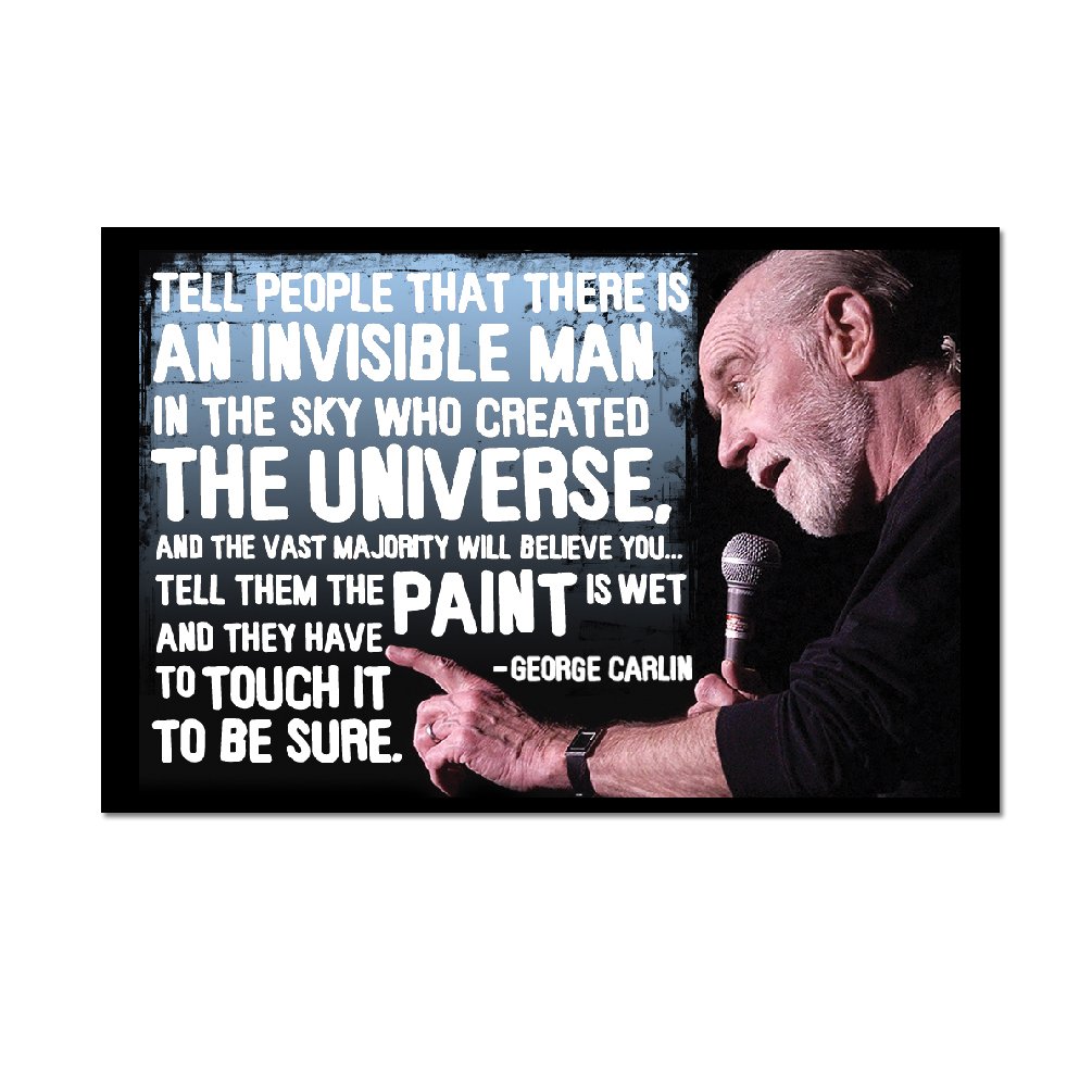 Tell People That There is an Invisible Man in the Sky Refrigerator Magnet - [3" x 2"]