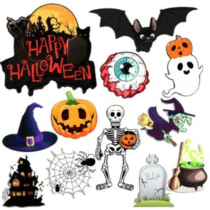 12 pcs halloween magnet fridge car magnets pumpkin ghost refrigerator decoration stickers garage door magnets halloween holiday waterproof magnetic decals for locker home (fresh style)