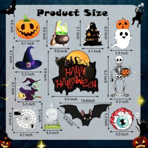 12 Pcs Halloween Magnet Fridge Car Magnets Pumpkin Ghost Refrigerator Decoration Stickers Garage Door Magnets Halloween Holiday Waterproof Magnetic Decals for Locker Home (Fresh Style)