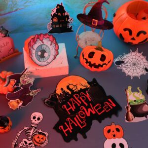 12 Pcs Halloween Magnet Fridge Car Magnets Pumpkin Ghost Refrigerator Decoration Stickers Garage Door Magnets Halloween Holiday Waterproof Magnetic Decals for Locker Home (Fresh Style)