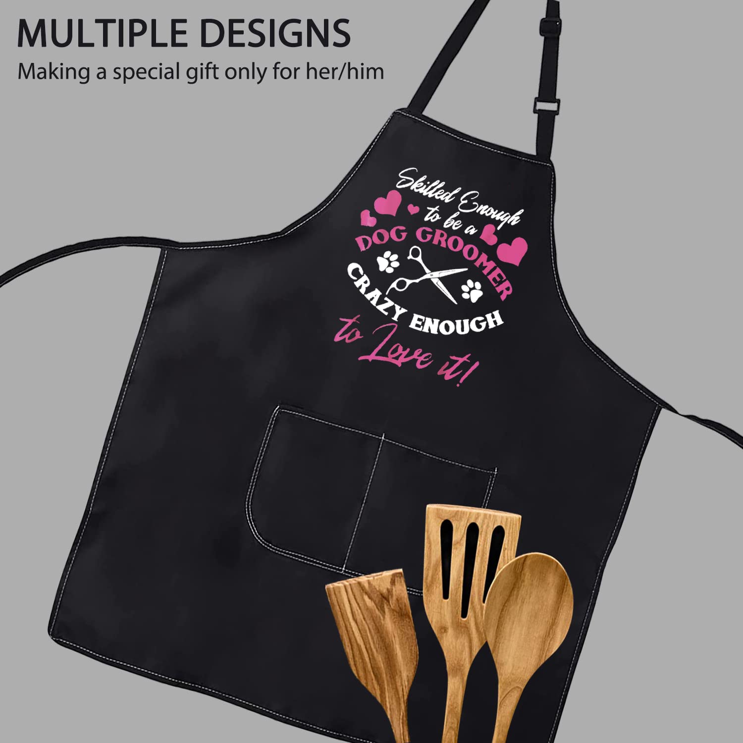 POFULL Nail Salon Apron I Can’t Fix Stupid But I Can Fix Your Nails Apron Nail Technician Gift (I Can Fix Your Nails Apron)