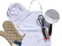 CHEFSKIN Set of 3 White Fabric Apron to Decorate with Marker, Paint, Iron on or Embroidery for Kids Small 4-8 Years