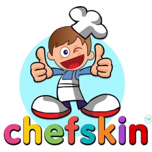 CHEFSKIN Set of 3 White Fabric Apron to Decorate with Marker, Paint, Iron on or Embroidery for Kids Small 4-8 Years