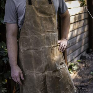 Readywares Waxed Canvas Grilling Apron, Heavy Duty Chef Apron For Men and Women, Versatile, Durable, and Looks Great