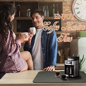 Coffee Mat, Absorbent Coffee Maker Mat ‘’24 x 16’’ for Countertop Hide Stain Rubber Backed Coffee Bar Mat Accessories Dish Drying Mat for kitchen Counter Under Coffee Maker Machine Espresso Coffee Pot