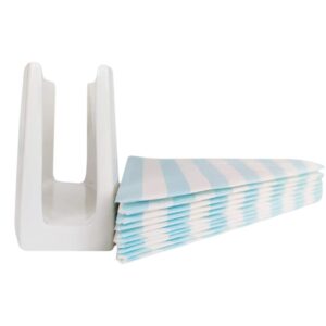 Sizikato Small White Ceramic Tabletop Napkin Holder for Kitchen Restaurant Home Decor