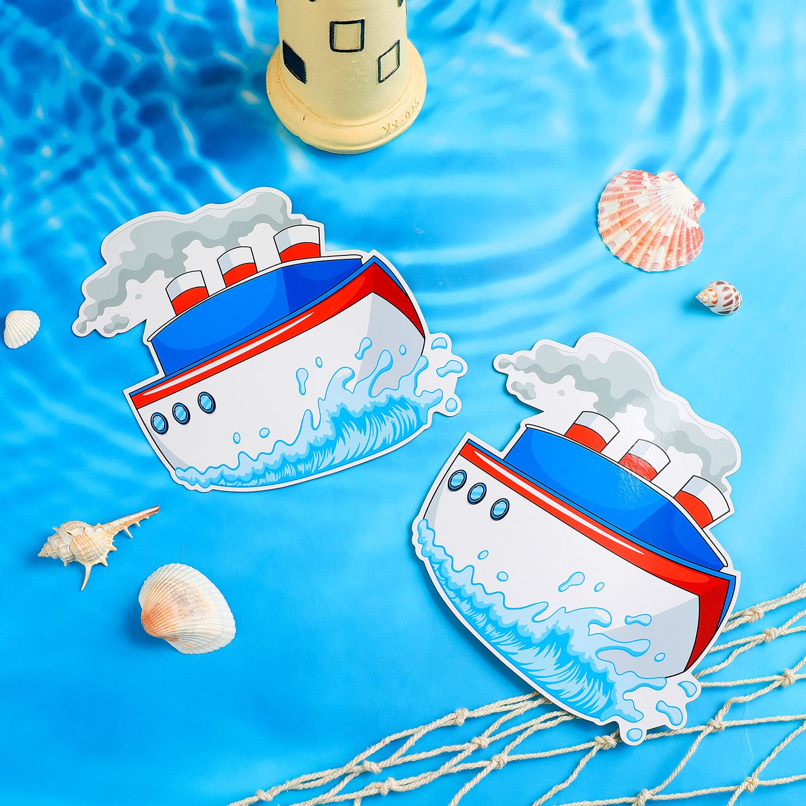 3 Pcs Cruise Door Magnets Summer Car Magnets Decorative Ship Cruise Decorations Magnetic Stickers for Carnival Fridge Refrigerator, 8 x 6.8 Inches