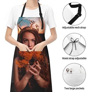 ZXGIFYNLFD Custom Apron for Women Personalized Apron for Men Add Your Image/Text/Logo Aprons for Women with Pockets Suitable for Cleaners Cooks Cooking Baking Barbecue