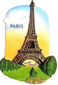 witnystore tiny eiffel tower on the champ de mars in paris france western europe tourist attractions resin refrigerator magnet traveler souvenir gift memento 3d fridge magnets