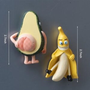 Refrigerator Magnets, Fridge Magnets,Cute Magnets for Fridge Office Cabinets, Whiteboards, Photos, Decorative Magnets for Home (Banana and Avocado)