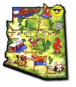 arizona artwood state magnet collectible souvenir by classic magnets