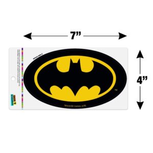 Batman Classic Bat Shield Logo Automotive Car Refrigerator Locker Vinyl Euro Oval Magnet