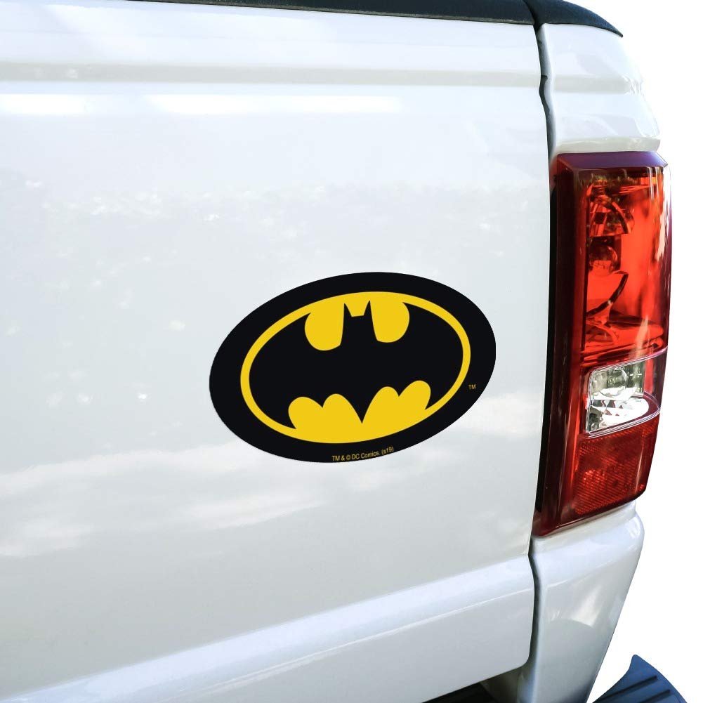 Batman Classic Bat Shield Logo Automotive Car Refrigerator Locker Vinyl Euro Oval Magnet