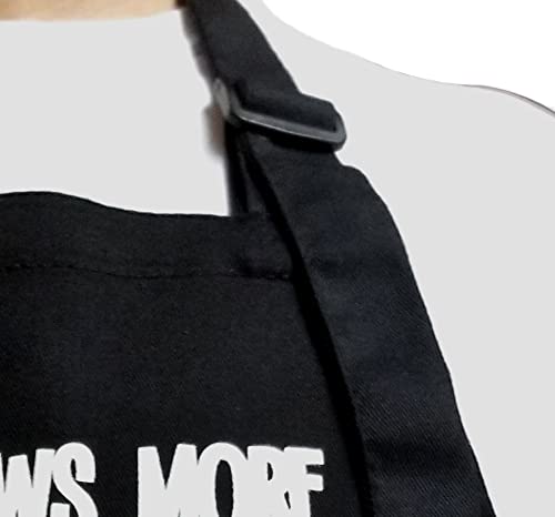 All Prime Outlet Nobody Knows More About Cooking Than Me. Nobody. Believe Me. I Am The Best Cook. Everyone Agrees - Funny Apron -100% Cotton - Universal Size - Adjustable Neck Strap - 2 Pockets