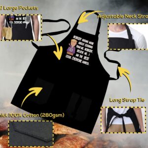 All Prime Outlet Nobody Knows More About Cooking Than Me. Nobody. Believe Me. I Am The Best Cook. Everyone Agrees - Funny Apron -100% Cotton - Universal Size - Adjustable Neck Strap - 2 Pockets