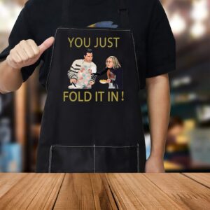 WZMPA TV Show Quote Kitchen Apron TV Show Fans Gift You Just Fold It In Adjustable Apron For Baking Cooking (Fold It In Apron BL)