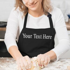 My Personal Memories, Custom Personalized Apron for Adults, Men, Women, Grill, Kitchen - Add any Name or Text (Black)