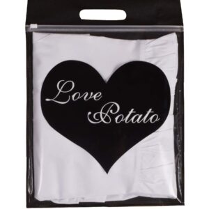 Love Potato Cotton Adjustable Kitchen White Apron Retro Cosplay Maid Apron with Pockets