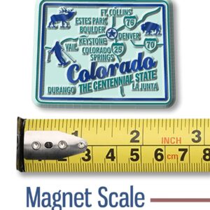 Colorado Premium State Magnet by Classic Magnets, 2.3" x 1.8", Collectible Souvenirs Made in The USA