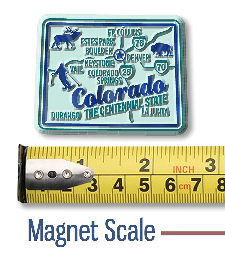 Colorado Premium State Magnet by Classic Magnets, 2.3" x 1.8", Collectible Souvenirs Made in The USA