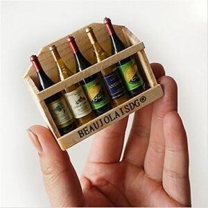 Fridge Sticker,8Pcs Simulated Cute Wine Bottles Holder Fridge Magnets for Home Wall Decoration Living Room