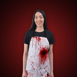 Halloween Apron - Butcher Costume Adult Bloody Kitchen Aprons Blood Splattered