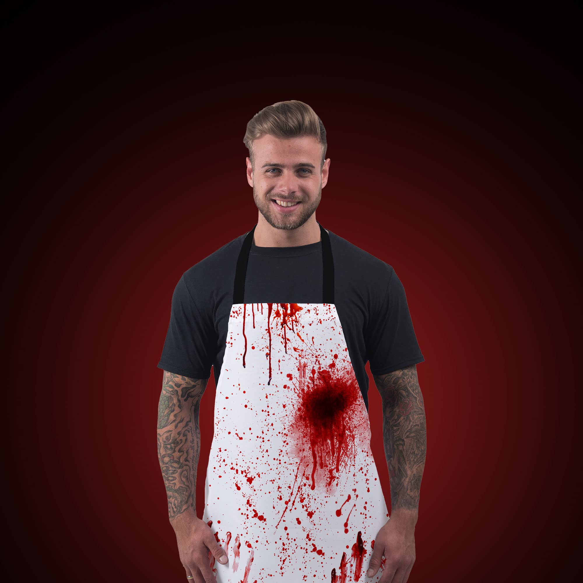 Halloween Apron - Butcher Costume Adult Bloody Kitchen Aprons Blood Splattered