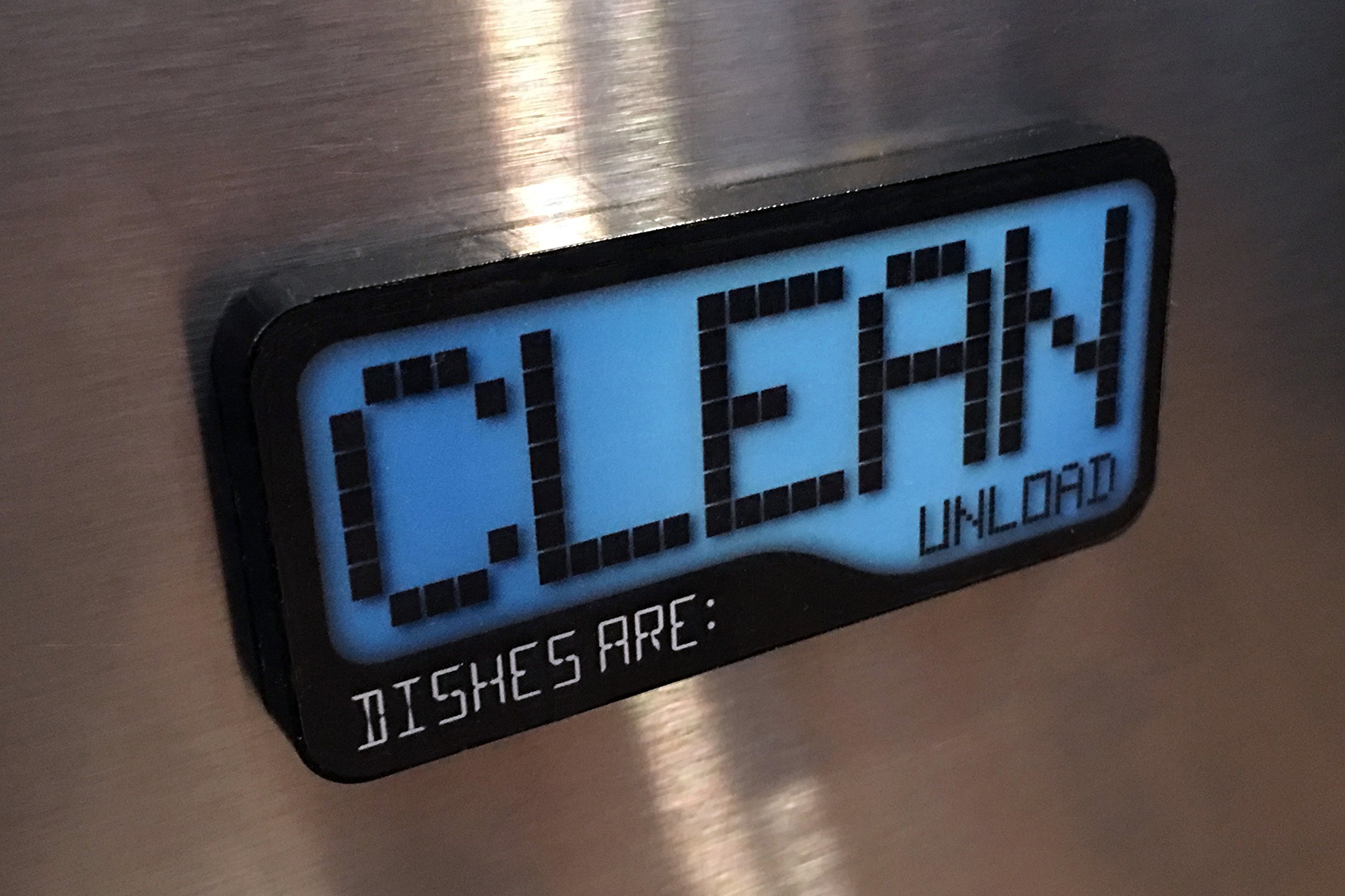 Flip Magnets Reversible Double Sided Clean Dirty Dishwasher Magnet - Super Strong, Durable & Waterproof - Premium Kitchen Gadget for Home & Office - Sticks to Stainless Steel - Modern Digital